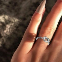 Toyfunny za muškarce Muškarci Prsten Knottirani srčani titanijum čelični ženski prsten nakit poklon