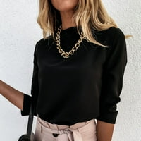 Ženska majica sa gumnim rukavima na dugim rukavima s dugim rukavima Slim TOP pokloni za žene