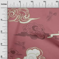 Onuone pamuk poplin twill ružičaste tkanine azijske japanske cvjetne ptice sa biljkama šivaće tkanine