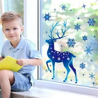 Prijenosni prozorski naljepnica Božićna tema ELK Snowflake naljepnice za prozor Easy Easster zanate