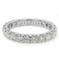 Carat Round Cut laboratorija kreirala je Moissanite Diamond Full Eternity Slabing za vjenčani prsten