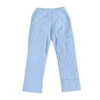 LISINGTOOL pantalone za muškarce muške modne casual pune boje pokušajte prozračno pamuk i posteljina