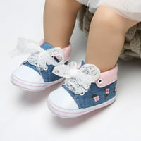 Cipele za djecu s cipelama cipele čipke za čipke za izvezene cvijeće cipele s prolazenim cipelama za
