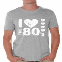 Awkward Styles 80s majica za muškarce 80-ih Outfit za 80-ih stranka Retro Vintage White Volim 80-ih