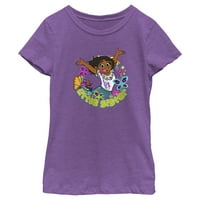 Djevojka Encanto Mirabel Little sestre Jump GRAFIC TEE Purple Berry Veliki