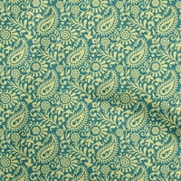 Onuone baršunaste teal zelene tkanine Paisleys materijal za šivanje tiskane tkanine od dvorišta Wide-Bu