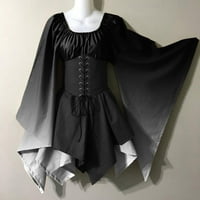 Za ženske haljine trube irske košulje s korzetom Tradicionalna haljina Žene Gotic Retro dugih rukava