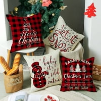 Obuhvat božićnog jastuka 18 × Plesni jastuk navlake za odmor Rustikalni posteljina jastučna futrola za kauč za božićne ukrase bacaju jastuče navlake