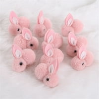 Fnohy Decor soba Uskršne ukrase Plišani mini zeko Easter Bunny Bowy poklon
