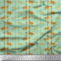 Soimoi pamučna pamučna tkanina žirafa dječje tkanine otisci dvorišta široko