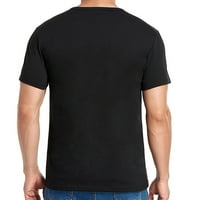 Majice Odeerbi za muškarce prevelika majica u obliku gumba Čvrsta boja kratkih rukava Crna