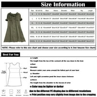 Haljine za žene Ženska Fit & Flare Okrugli izrez Kratki rukav Solidne haljine Srednja dužina Modni džep