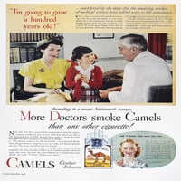CAMEL CIGRATTE AD, 1946. N'more ljekari dimne deve nego bilo koja druga cigareta