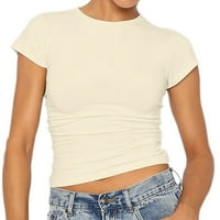 Ženski ljetni vrhovi Trendy Slim kratkih rukava Basic Slim Donja majica TOP bluza