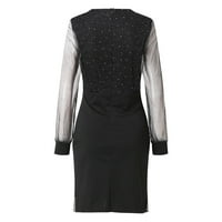 Ženska haljina modna ručka jesen i zimski rukav klasični modni casual labavi novi modni crni s - 6xl