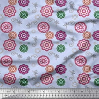 Soimoi Moss Georgette tkanina Tkanina, lišće i cvjetna umjetnička tkanina za ispis pored dvorišta