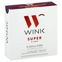Wink Super XL kondomi, 24-grof + Yabai lično mazivo