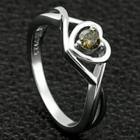 Christine Angažman prsten obećava srce za žene srebrni cz Ginger Lyne kolekcija