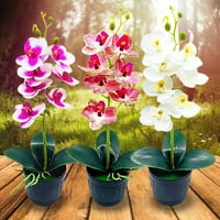 Umjetna orhidejna cvijeća sa lonkom, falaenopsisom, lažnim plastičnim orhidejem cvijećem, orhidejem