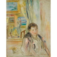 Pierre-Auguste Renoir Black Ornate uokviren dvostruki matted muzej umjetnički print pod nazivom: Žena