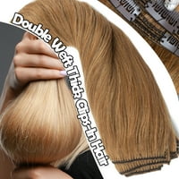 Klip za dvostruku kosu za kosu u Remy ljudska ekstenzija za kosu isječci Extra debela djevičanska ljudska kosa prirodna glatka glava