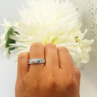0. Carat 14k bijelo zlato okruglo Diamond Diamond Dame Bridal Ring Angažman set podudaranja vjenčanja