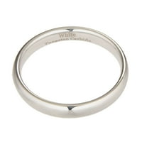 Metali Nakit Muškarci Žene Bijeli volfram Carbide Classic Polirani vjenčani prsten veličine 8.5