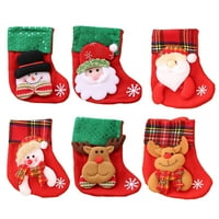 Hemoton Božićne male čarape Xmas Tree Kamin Zidna vrata Viseći ukrasi Bondm poklon torbe