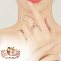 Otpornice za uklanjanje prstenova za žene ruže pozlaćeni prsten za četvrtaste prstenaste šampanjca
