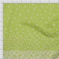 Onuone pamuk poplinski lime listovi tkanine i tkanine za cvijeće za šivanje tiskane ploče za obnarenje