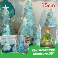 Prekrasno zeleno božićno stablo kreativno jedinstveno božićno ukrašavanje morskog plaža smola za božićno