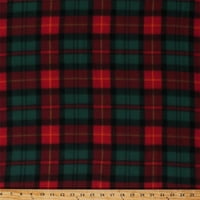 Fleece božićni plaćeni crveni zeleni praznični kaid Provjerite zimsku flizu tkanini tisak po dvorištu