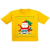 Awkward Styles ružna božićna majica za dječake Djevojke Santa Xmas Shark Kids Thirts