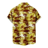 Caveitl Muška ljetna košulja, Ležerne prilike Havajska košulja Havajska štampa ima džepove Kardigan