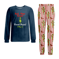Podudaranje obiteljske božićne pidžame božićne grinch tiskane baby-djece-odrasli-kućni ljubimac Vrh