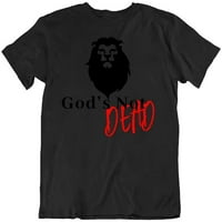 Bog nije mrtav religiozan sa lavom modnom novost pamučna majica crvena