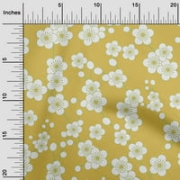 Onuone Velvet Yellow Fabric Azijski japanski cvjetni opseg opskrbe Ispiši šivanje tkanine sa dvorištem