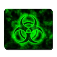Cafepress - Green Biohazard Symbol Mousepad - Neklizaj gumeni miš, igrački jastučić za miš