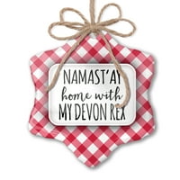 Božićni ukrast Namast'ay kući sa mojim DEVON-om Jednostavne izreke crvene plairane neonblond