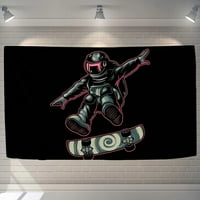 Skateboard astronaut horizontalna tapipterija za spavaću sobu estetsku tapiseriju za spavaću sobu estetic