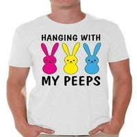 Majice za uskršnji zeko, sretan Uskrsni odjeću za njemu grafički novost TEE visi sa mojim majicama u
