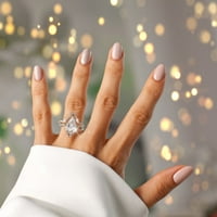Sehao Set V Shaping Rhinestone Diamond Rings Women Moda Full Diamond Circon prsten Dame Jewelry Diamond