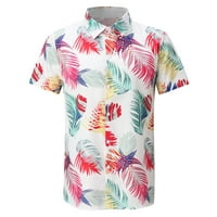 Muške košulje za haljine TOP Ljetna modna proljetna plaža Casual Short tiskani rukav Homme bluza
