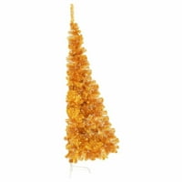 IRFORA Umjetna polovica božićnog stabla sa štandom zlato FT PVC