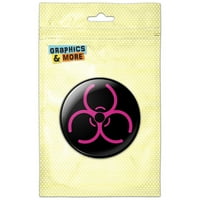 Simbol upozorenja biohazarda PINK PINBACK PIN Gumb
