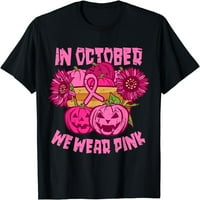 Mjesec svijesti o dojci za dojku Majica Pumpkins Halloween majica