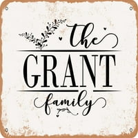 Metalni znak - Grant Family - Vintage Rusty Look