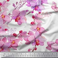 Soimoi Rayon tkanina ptica i orhideje cvijeće tiskane tkanine uz dvorište široko