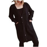 Olyvenn Solid Boja ženska plus veličina pletena džemper Cardigan bluza s dugim rukavima, slobodno vrijeme
