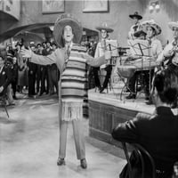 Al Jolson pjeva s bendom koji nosi meksički šešir za ispis